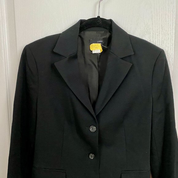 J. Crew 100% Wool Suit Black Blazer and Trousers Size 4 - Picture 6 of 16